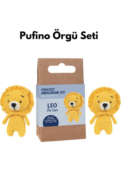 Elite Aslan Amigurumi Tığ Kiti, Amigurumi Örgü Seti, Tığ Işi Amigurumi Örgü Oyuncak Seti 1 Adet
