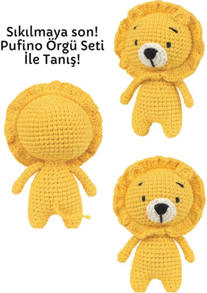 Elite Aslan Amigurumi Tığ Kiti, Amigurumi Örgü Seti, Tığ Işi Amigurumi Örgü Oyuncak Seti 1 Adet modelleri