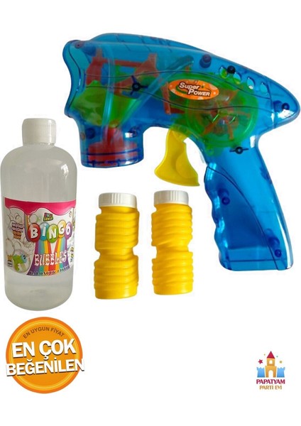 Elite Işıklı Köpük Tabancası - 500 ml Likit ile Eğlenceyi Şimdi Başlat! 1 Adet