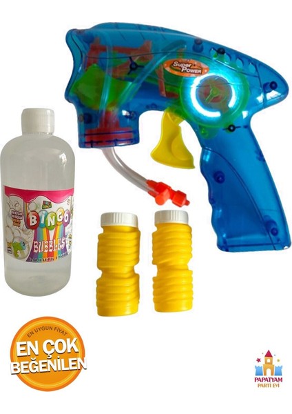 Elite Işıklı Köpük Tabancası - 500 ml Likit ile Eğlenceyi Şimdi Başlat! 1 Adet