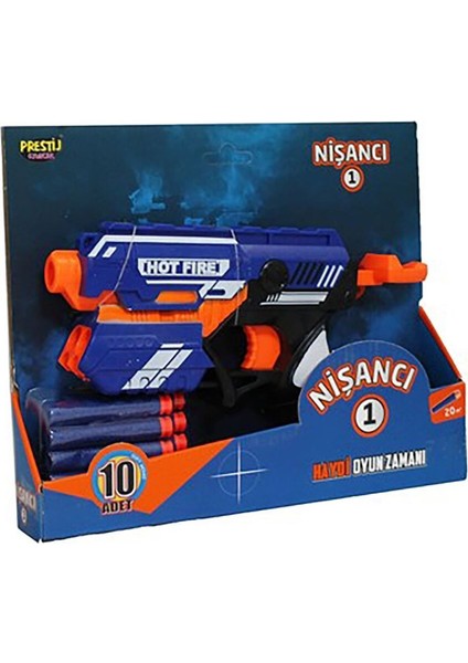 Elite 1 Kartelada Nörf Silahı - Nerf Silahı - Sünger Mermi Atan Hot Fire Nişancı Oyuncak Tabanca 1 Adet