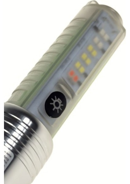 Zoom Lu Flaşörlü Max 1000 Lumen Yan ve Ön Kullanımlı Kırmızı Mavi Beyaz Uv Işıklı Kamp El Feneri modelleri
