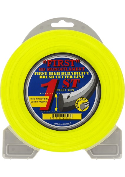 Hd Monofilament Misina 3.30MM x 43M Hexalobic - Yüksek Dayanıklı Tırpan Misinası (Fransa Üretimi)