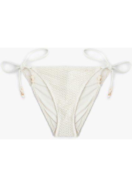 Boncuk Detaylı Ipli Kroşe Bikini Altı