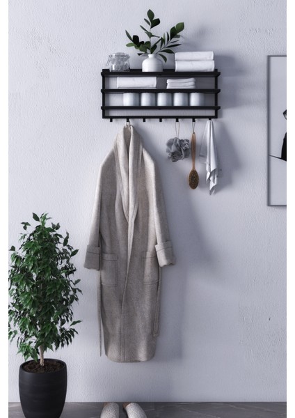 Sofya 2 Katlı Antrasit Raflı Askılık,portmanto (63 Cm-6 Askı) fırsatları