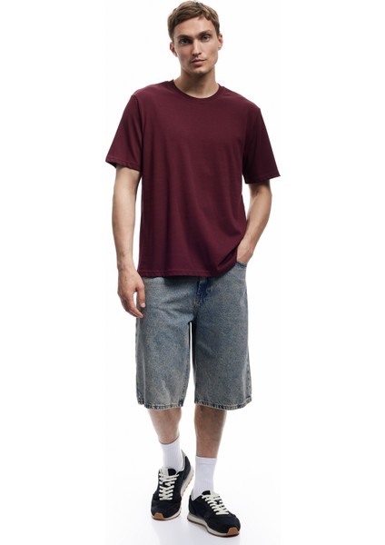 Bisiklet Yaka Regular Fit Pamuklu Kısa Kollu Tişört fiyatları