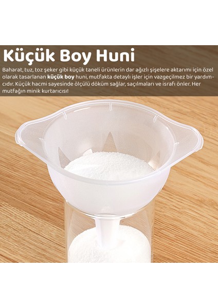 3'lü Huni Seti - Iç Içe Geçebilir Istiflenebilir 3 Boy Huni Seti