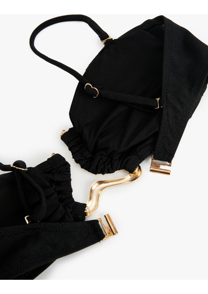 Metal Aksesuarlı Straplez Bikini Üstü fiyatları
