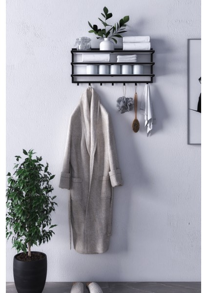 Sofya 2 Katlı Beyaz Raflı Askılık,portmanto (63 Cm-6 Askı) fırsatları