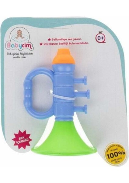 Elite URT038-007 Babycim Trampet Sesli Çıngırak -Brl 1 Adet