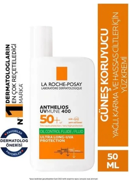 La Roche Posay Anthelios Uvmune 400 Invisible Fluid SPF50 50 ml