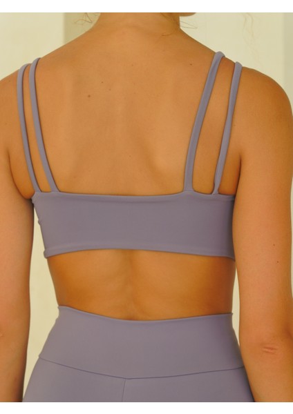 Paria Çapraz Detay Spor Lila Crop