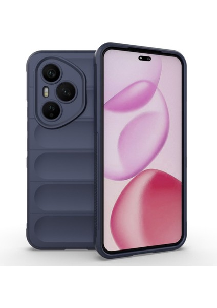 Honor 400 Pro Uyumlu Kılıf Etnik Optimum Mat Kamera Korumalı Silikon Lacivert