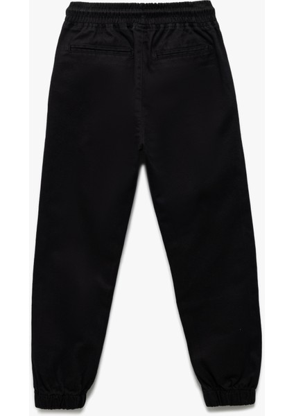 Beli Bağcıklı Cep Detaylı Pamuklu Gabardin Jogger Pantolon