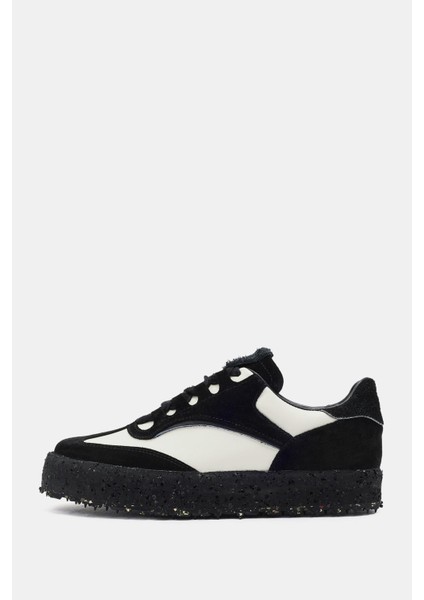 Rayn Kadın Siyah Beyaz Gerçek Süet Deri Sneaker fiyatları