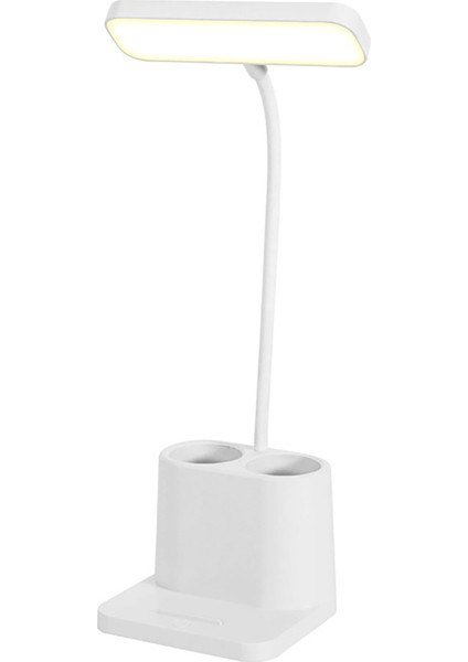 Kalemlikli LED Masa Lambası 3 Renk Dokunmatik Kontrol Kademesiz Parlaklık Ayarlanabilir Telefon Standlı Küçük Masa Lambası Çalışma Için Tak ve Çalıştır Sürümü (Yurt Dışından)