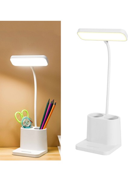 Kalemlikli LED Masa Lambası 3 Renk Dokunmatik Kontrol Kademesiz Parlaklık Ayarlanabilir Telefon Standlı Küçük Masa Lambası Çalışma Için Tak ve Çalıştır Sürümü (Yurt Dışından) indirimleri