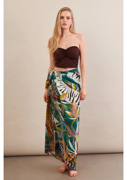 Kadın Kahverengi Korse Dikişli Crop Bluz AN6025 fiyatları