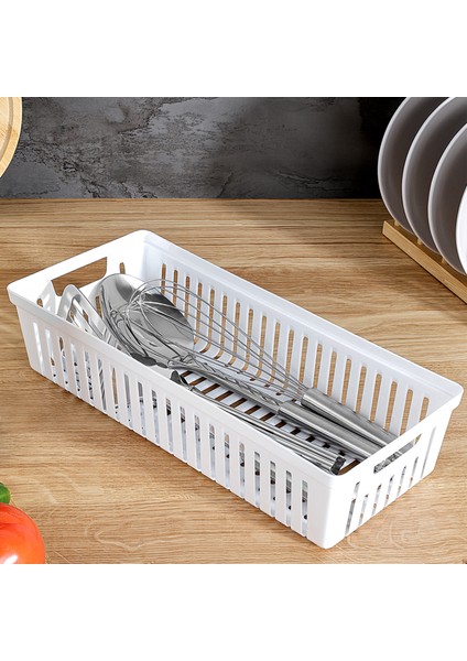 1 Adet Modüler Kaşıklık - Mutfak Düzenleyici Çekmece Içi Organizer Bıçaklık Kepçelik Beyaz