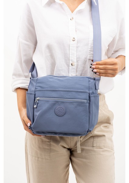 Kadın Çok Gözlü Suya Dayanıklı Paraşüt Kumaş Ayarlanabilir Çapraz Askılı Omuz Çantası fiyatları