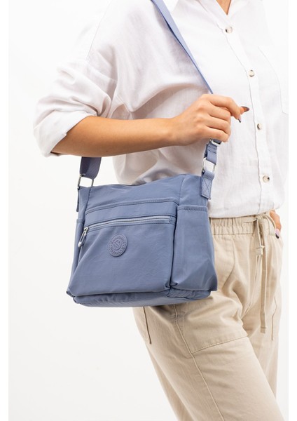 Kadın Çok Gözlü Suya Dayanıklı Paraşüt Kumaş Ayarlanabilir Çapraz Askılı Omuz Çantası modelleri