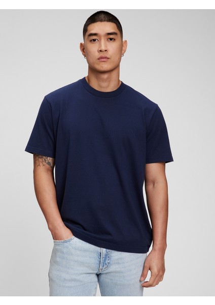 Erkek Koyu Mavi Original T-Shirt modelleri