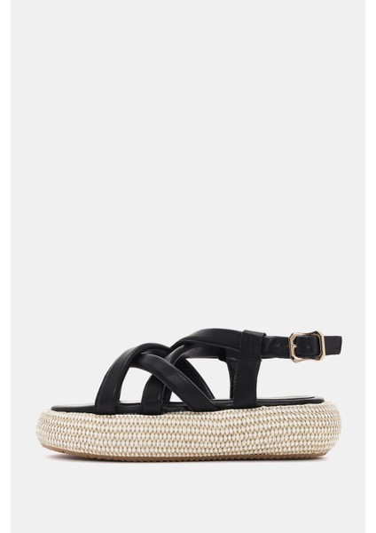 Ipa Kadın Siyah Kordon Sandalet modelleri