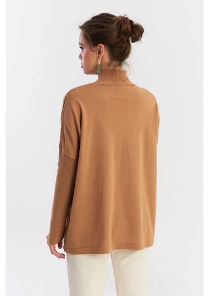 Kadın Camel Salaş Triko Bluz YV289 indirimleri