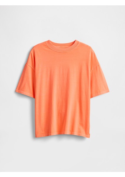 Erkek Çocuk Turuncu Gap Logo Relaxed T-Shirt
