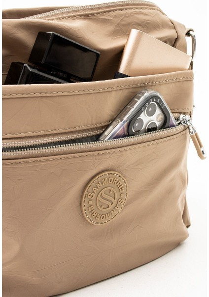 Kadın Çok Gözlü Suya Dayanıklı Paraşüt Kumaş Ayarlanabilir Çapraz Askılı Omuz Çantası