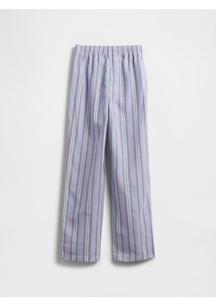Erkek Çocuk Çizgili Kids Geri Dönüştürülmüş Poplin Pijama Pantolonu modelleri