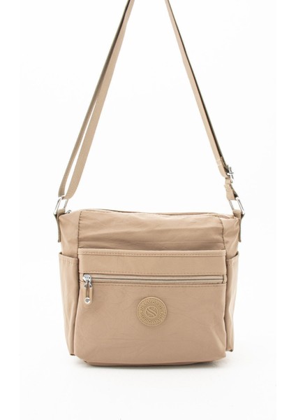 Kadın Çok Gözlü Suya Dayanıklı Paraşüt Kumaş Ayarlanabilir Çapraz Askılı Omuz Çantası