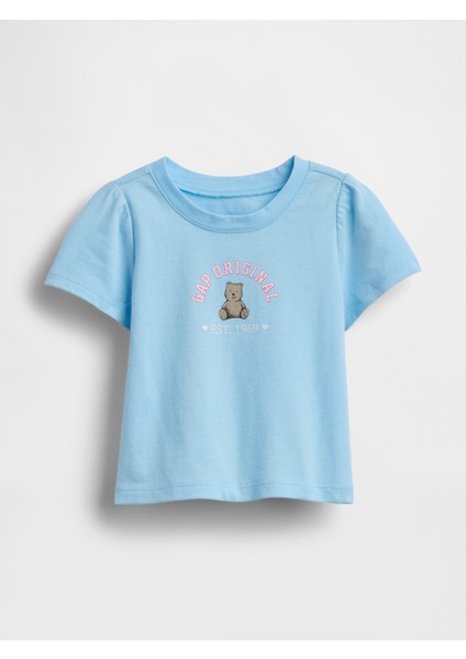 Kız Bebek Açık Mavi Baby & Toddler Brannan Bear Gap Logo T-Shirt
