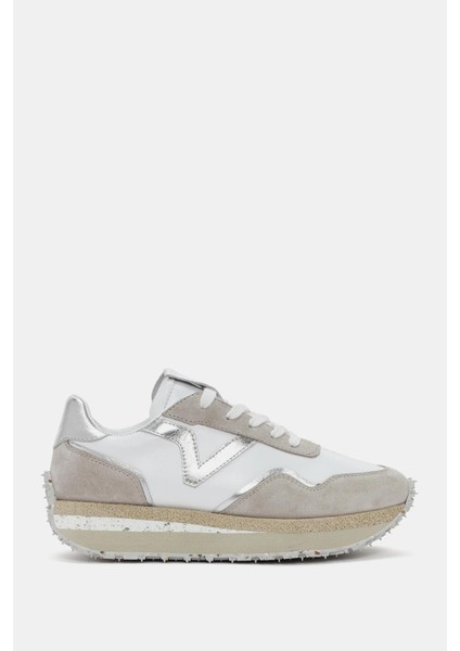 Lessa Kadın Gümüş Kum Gerçek Süet Deri Sneaker