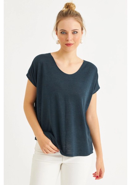 Kadın Lacivert Basic Bluz AYD410 fırsatları