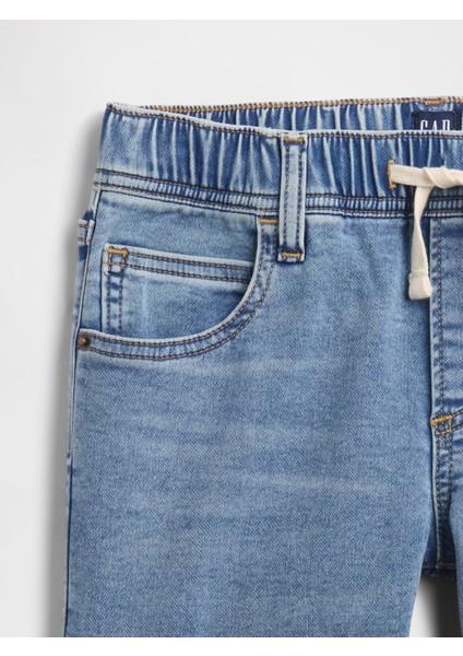 Erkek Çocuk Mavi Pull-On Slim Sweatpant Jean Pantolon fiyatları