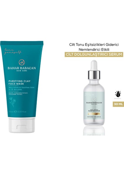 Siyah Nokta Karşıtı Kil Maske 75ML+TON Eşitleyici Onarım&nemlendirici Serum Hediye
