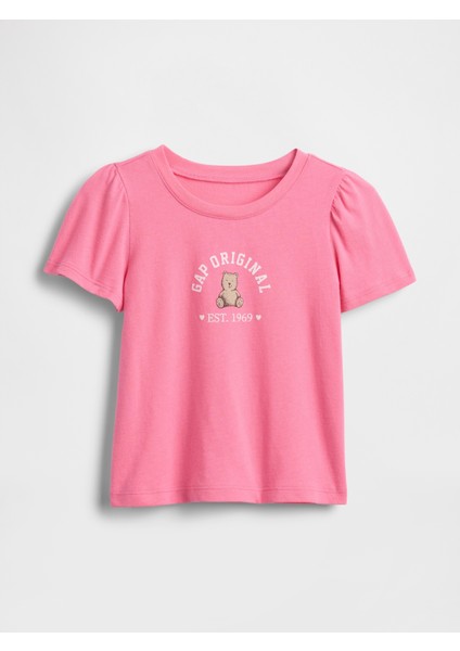 Kız Bebek Koyu Pembe Baby & Toddler Brannan Bear Gap Logo T-Shirt
