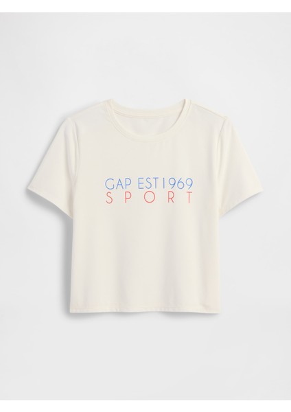 Kadın Krem Gapfit Breathe Jersey Crop T-Shirt fiyatları