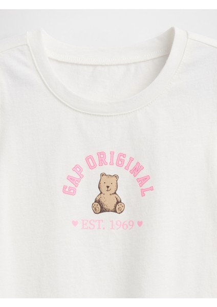 Kız Bebek Beyaz Baby & Toddler Brannan Bear Gap Logo T-Shirt fiyatları
