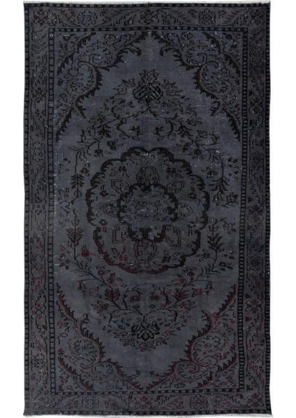 162 x 264 cm El Dokuması Halı, Gri Modern Halı, El Yapımı Yünlü Halı