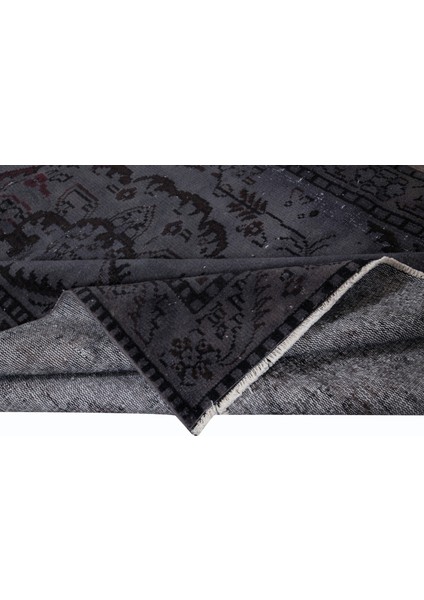 162 x 264 cm El Dokuması Halı, Gri Modern Halı, El Yapımı Yünlü Halı