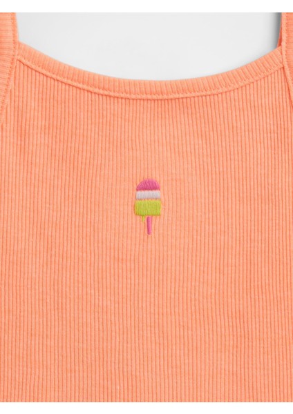 Kız Bebek Turuncu Askılı Fitilli Atlet fiyatları