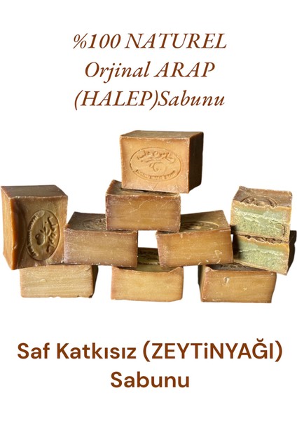 Halep Garlı El Yapımı %100 Zeytinyağı Sabun 8x1 - 1 kg 8 Adet