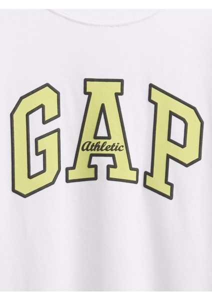 Erkek Çocuk Beyaz Heavyweight Athletic Gap Logo T-Shirt fiyatları