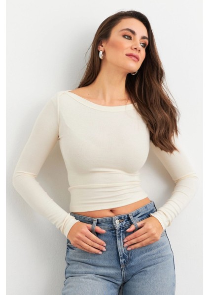 Kadın Ekru Bluz MX9390