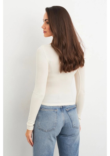 Kadın Ekru Bluz MX9390 fırsatları