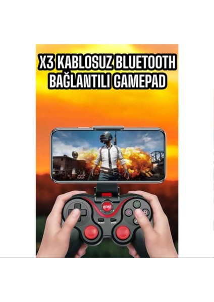 Android Uyumlu Gamepad X3 Game Stick Oyun Kolu Bluetooth Bağlantılı