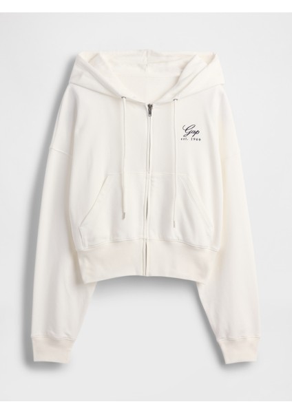Kadın Beyaz Vintagesoft Fermuarlı Gap Logo Sweatshirt fiyatları