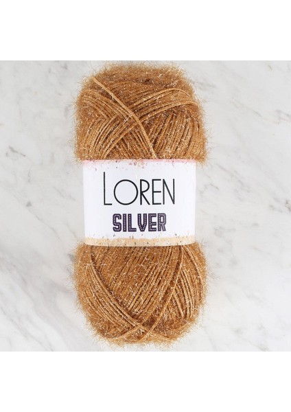 Loren Silver Kahverengi El Örgü Ipi - RS0054 - 34096
